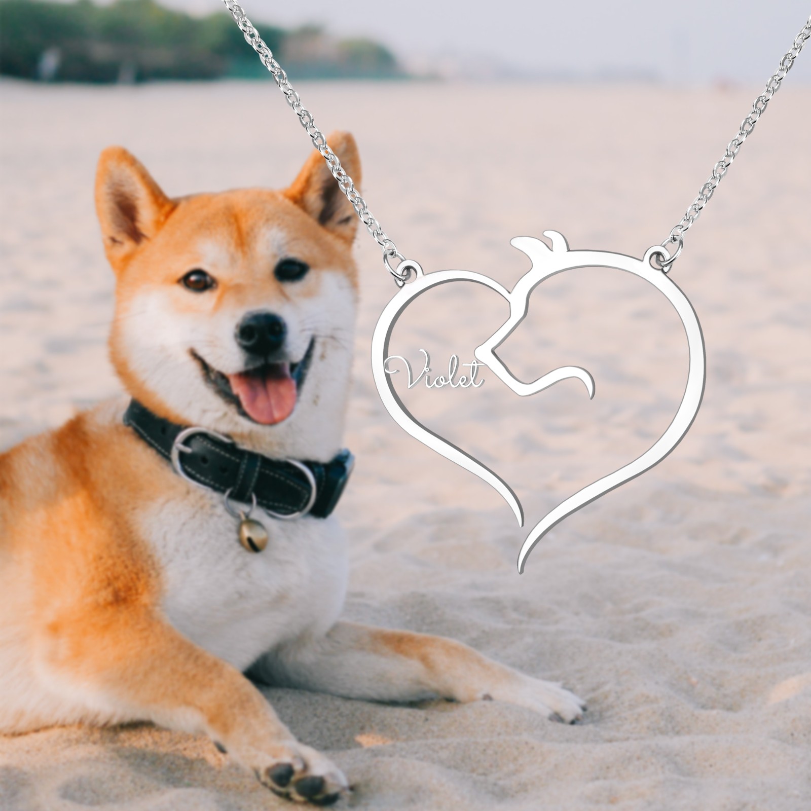 Custom Engraved Heart Horse/Heart Cat/Heart Dog/Horse Necklace, Heart Necklace, Teacher Gift, Minimalist, Bridesmaid Gift, Girlfriend Gift, Gift for Her, Gift for Girl
