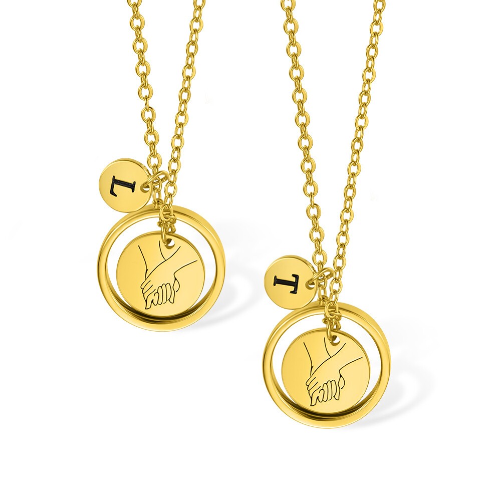 Holding Hand in Hand Pendent Necklace