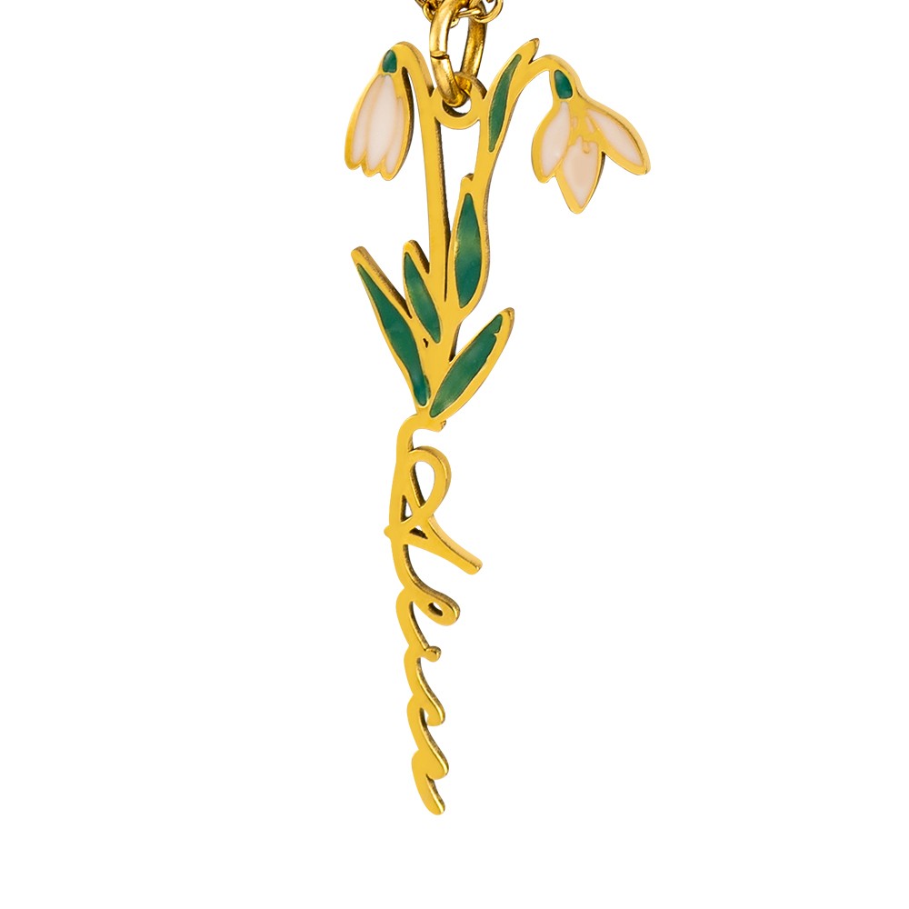 birthflower necklace