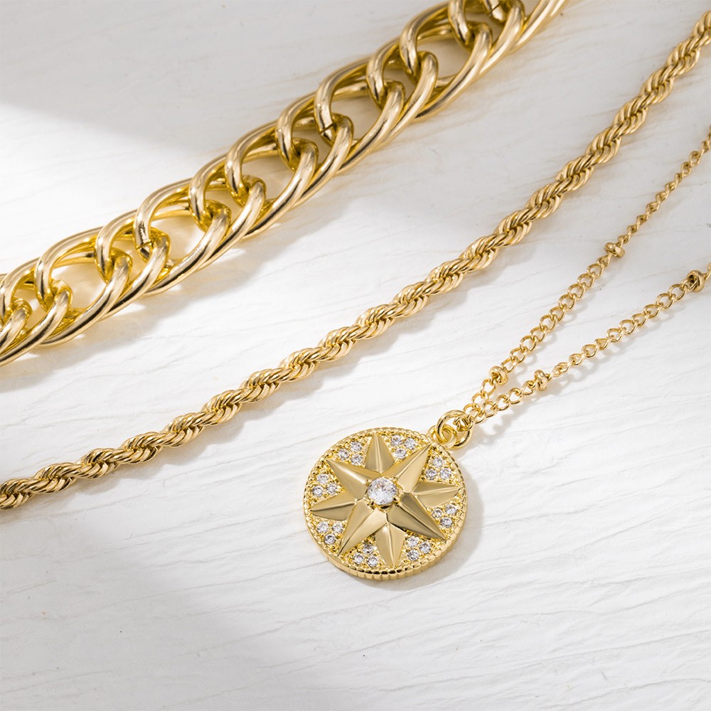 layer coin necklace