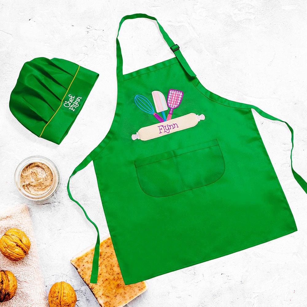 Personalized Child Apron with Toque Chef Hat