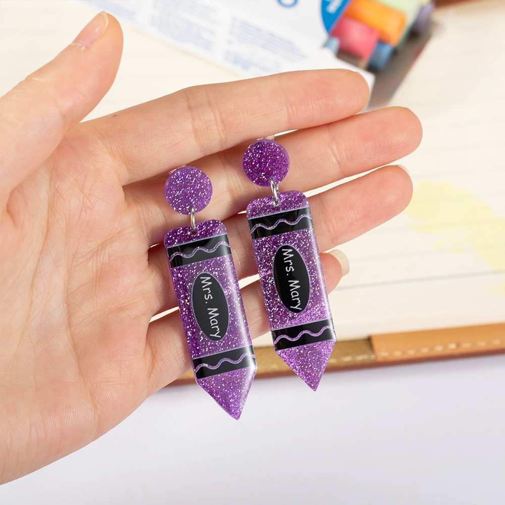 Teacher Name Earrings