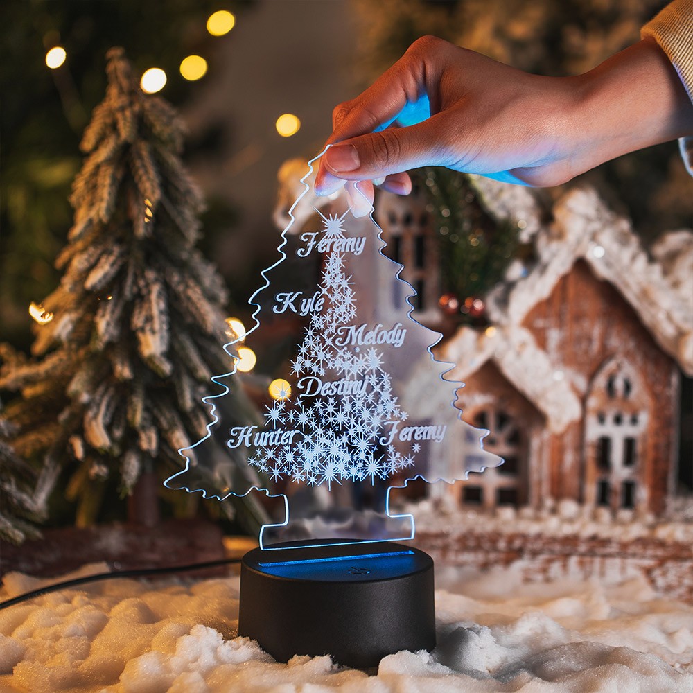 name Christmas Tree Night Light