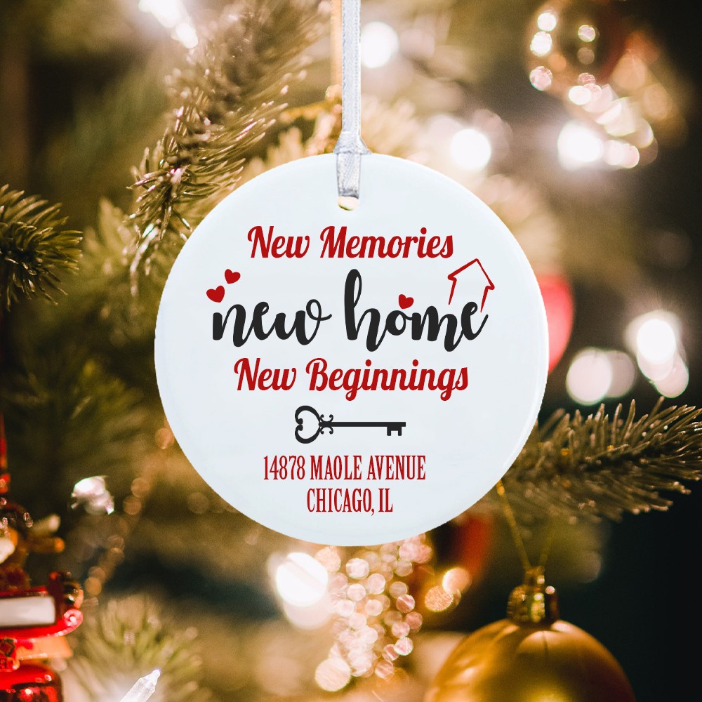 Personalized New Memories New Home Ornament, Custom Family Photo Ornament, Christmas Decoration, Christmas Gifts, Housewarming Gifts, Gifts for Family