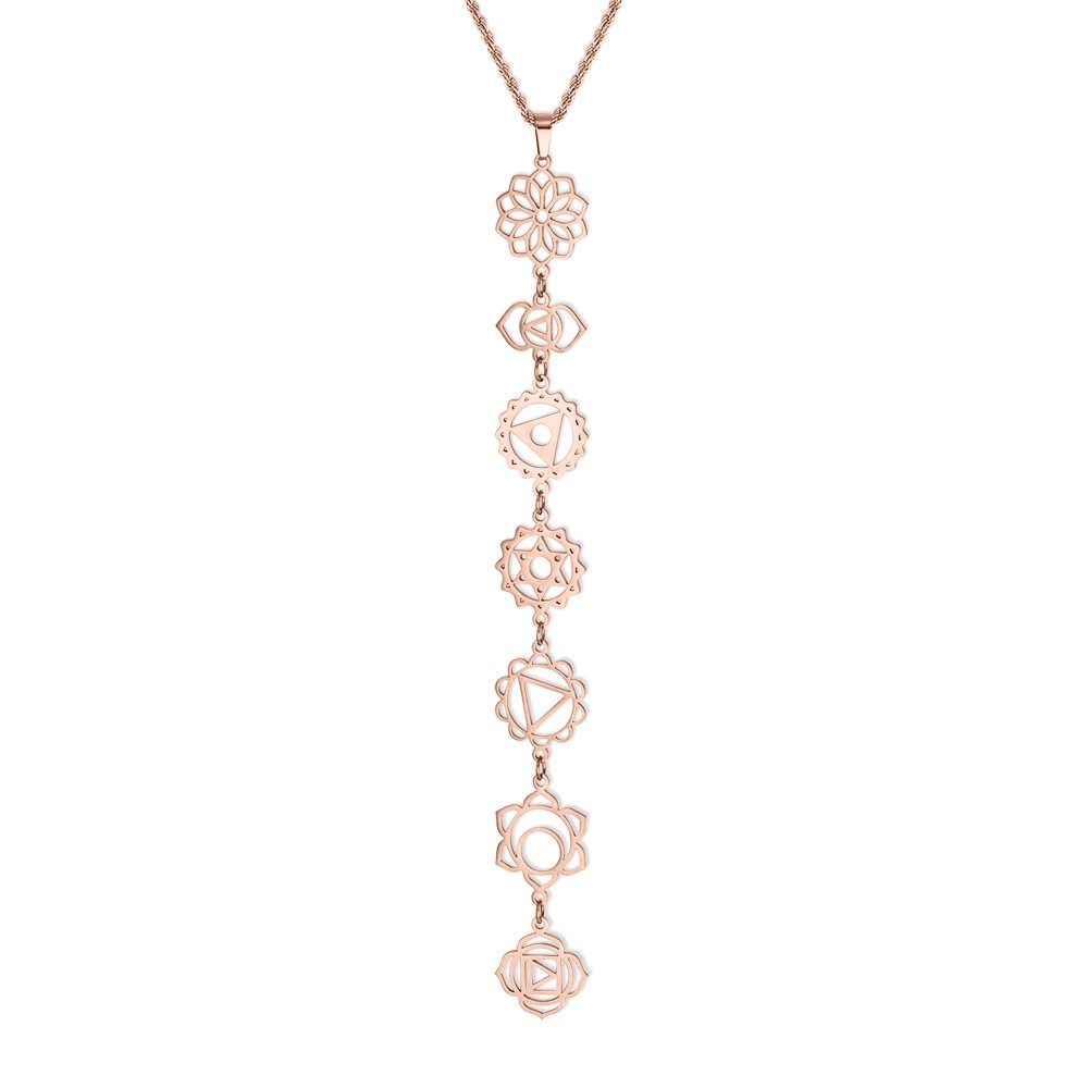Sierlijke 7 Chakra ketting, Boho Yoga symbool helende ketting, yoga sieraden, spirituele sieraden, verjaardagscadeau voor yogaliefhebbers