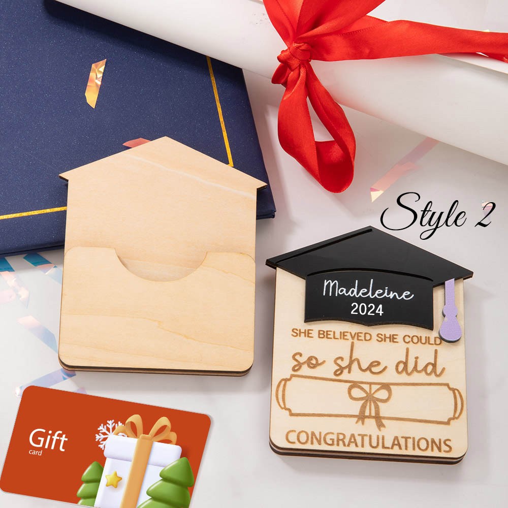Personalized Graduation Money&Gift Card Holder, Graduation Quotes, Graduation Money Holder, Wooden Card Box, Graduation Gift for Graduates/Students