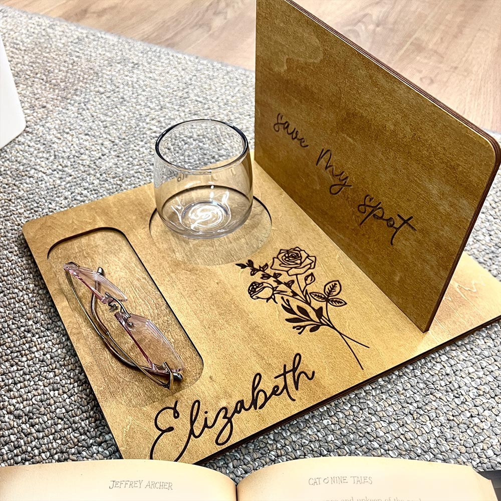 Personalized Wooden Book Stand
