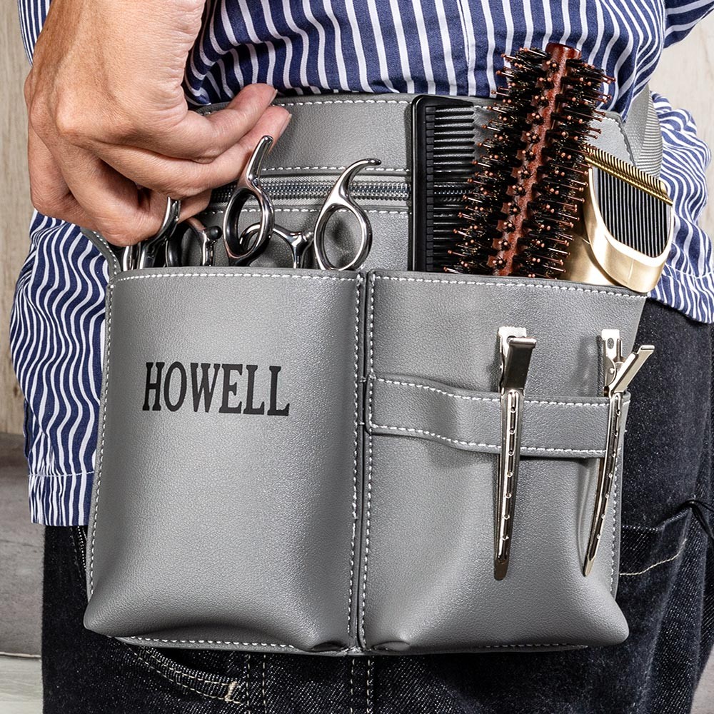 Custom Hairdresser Scissor Bag, Barber Leather Waist Pouch, Hairdressing Tools Storage with Waist Belt, Hair Stuff Travel Bag Hairstylist Must Haves