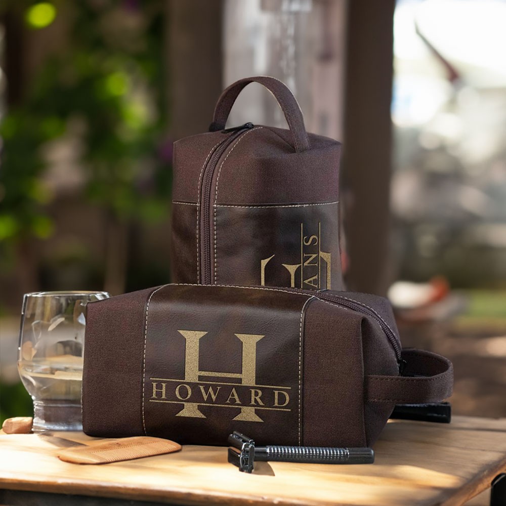 Leather Toiletry Bag for Men
