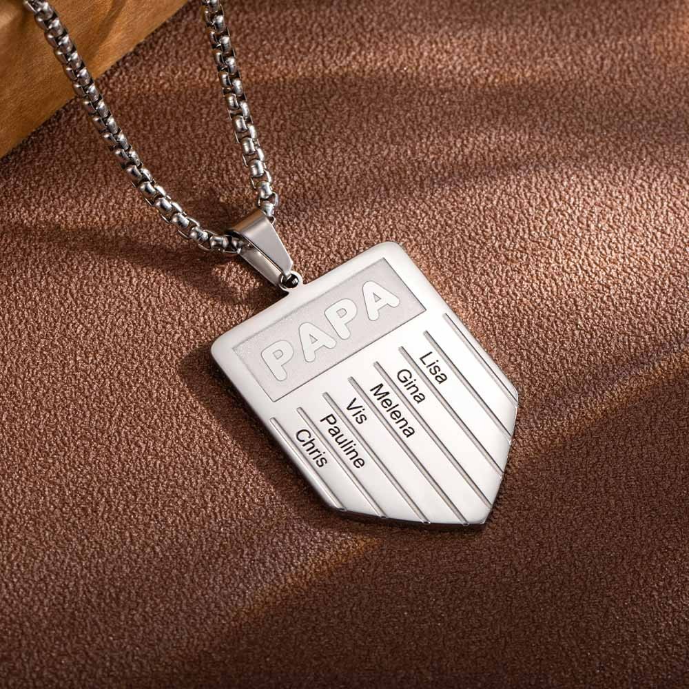 Personalized Dad Necklace with Names