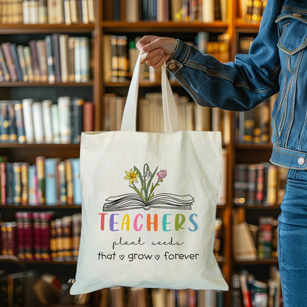 book birthflower canvas bag
