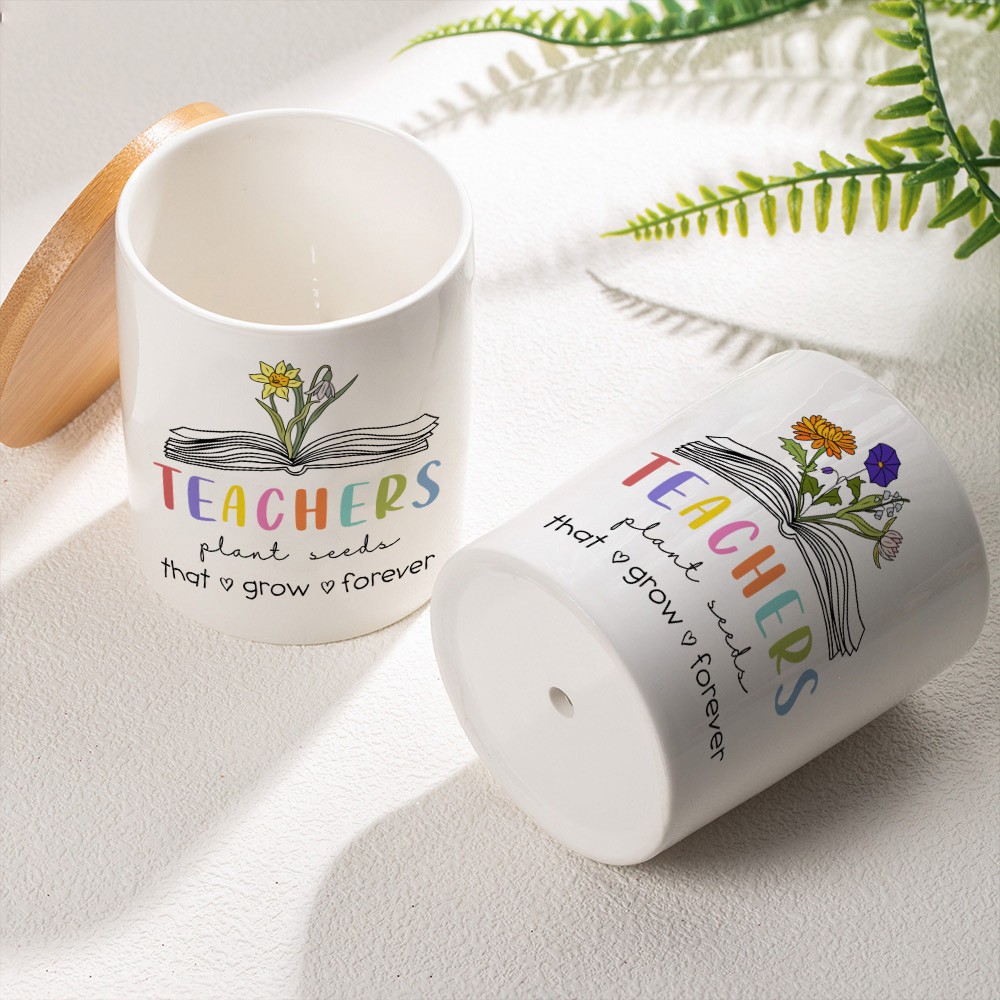 Book birthflower flower pot