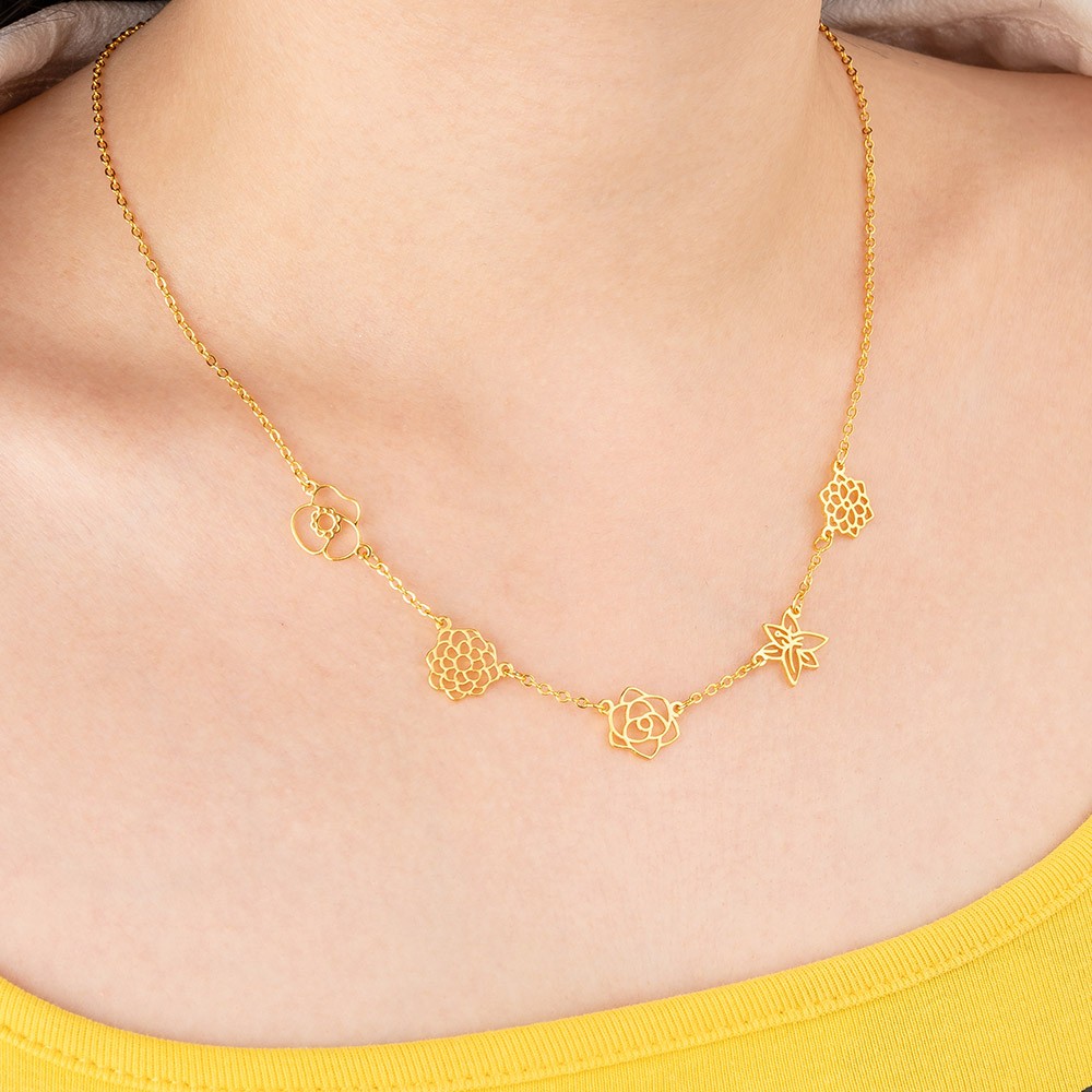 Birthflower Family necklace