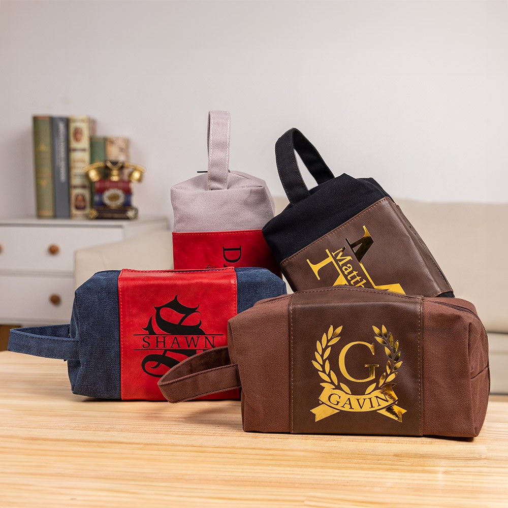 Leather Toiletry Bag for Men