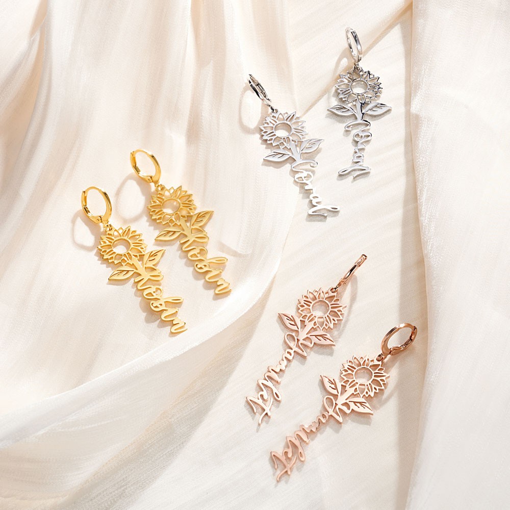 flower ear ring