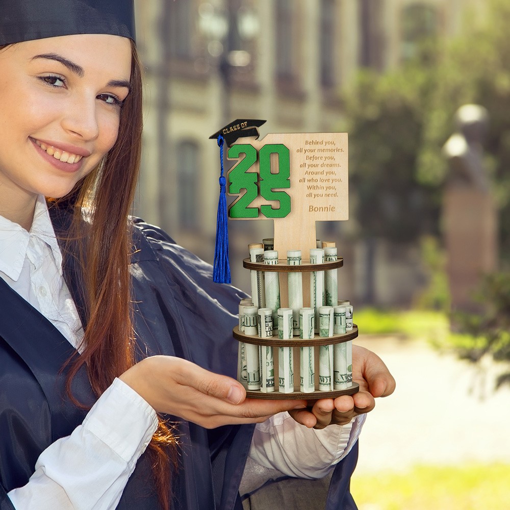 Tiered Graduation Money Cake