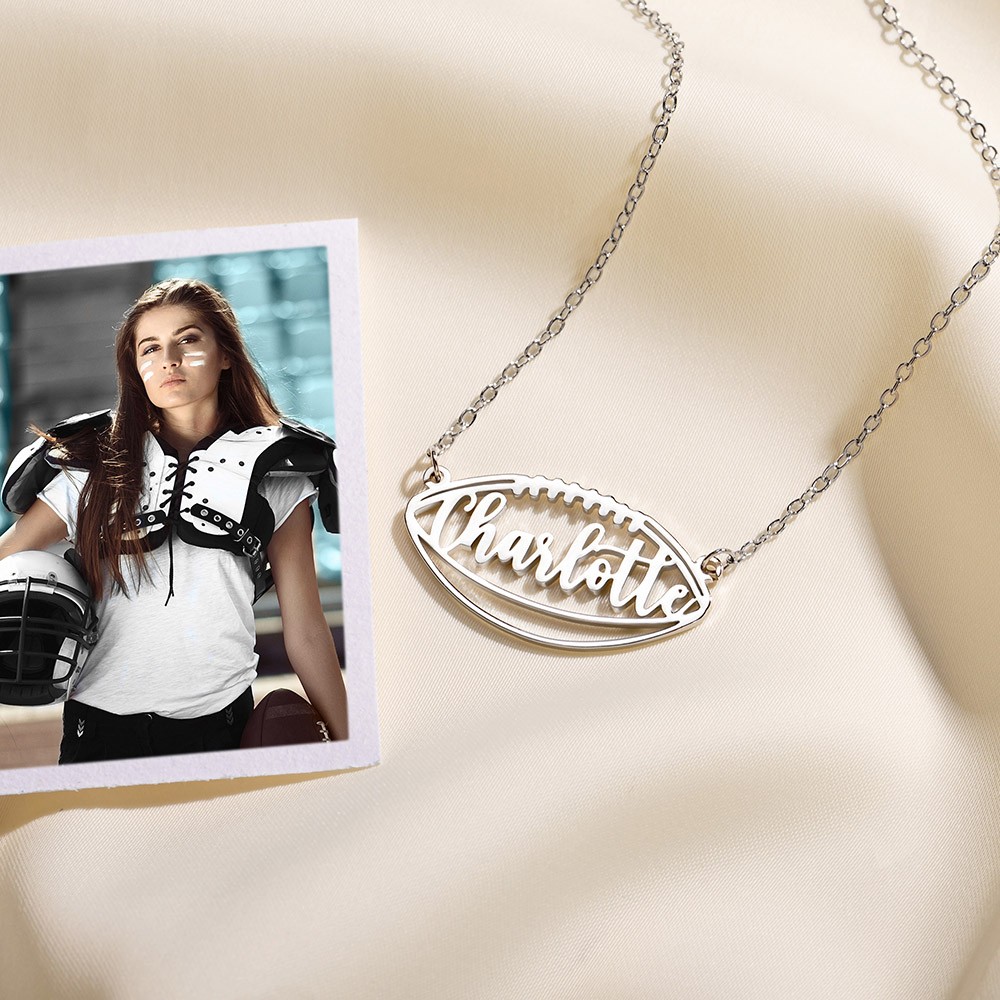 Football Name Necklace