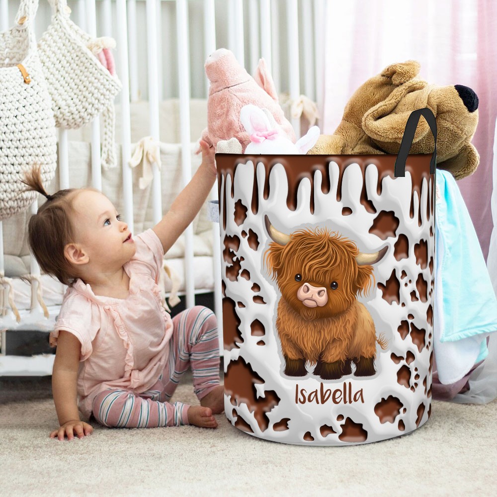 Cute Highland Cow Basket