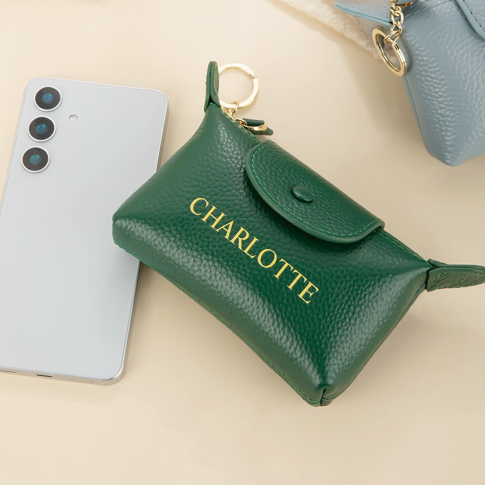 cash bag with key ring