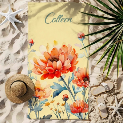girl beach towel