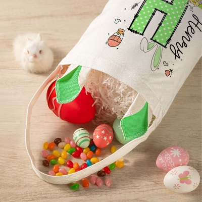 Easter egg basket with name