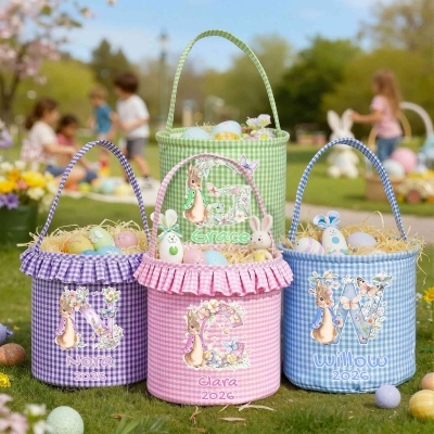 Easter egg basket with name