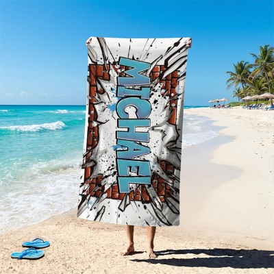 Strandtuch mit Namen