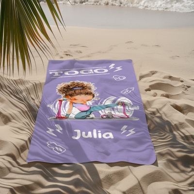 Strandtuch mit Namen