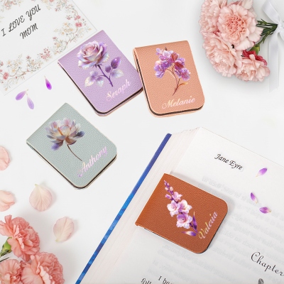 leather bookmark with name