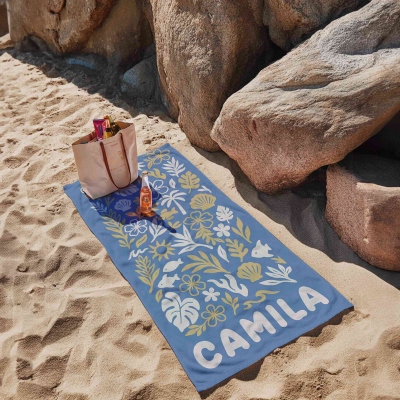 girl beach towel