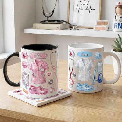 mug with color inside