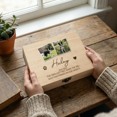 wooden memory box