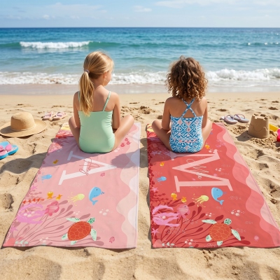 Strandhandduk med namn