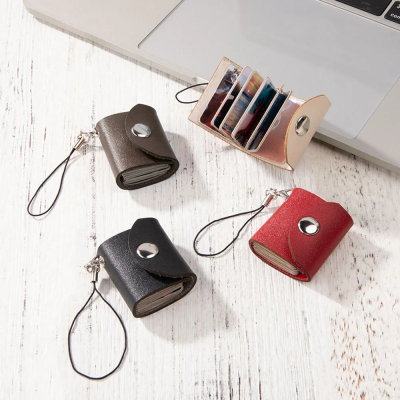 Personalized Mini Leather Photo Album Keychain, Customized Multi-photo Keyring, Christmas/Birthday/Anniversary Gift for Couple/Bestie/Family