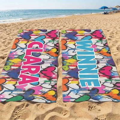 girl beach towel