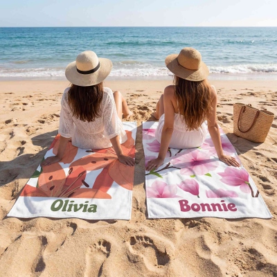 girl beach towel