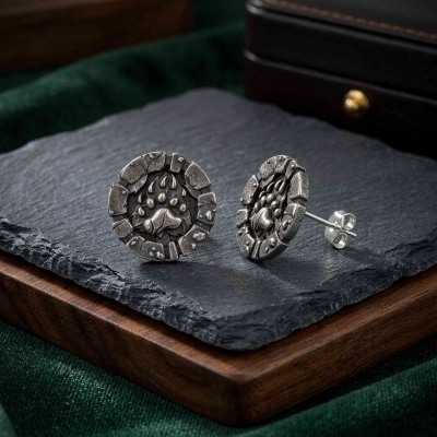Personalized DND Class Antique Brass Stud Earrings (One Pair), DND Jewelry Gifts