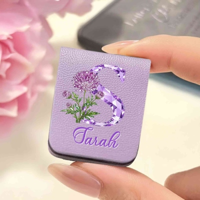 leather bookmark with name