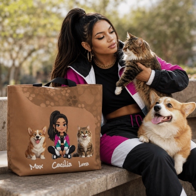 Custom name tote bag