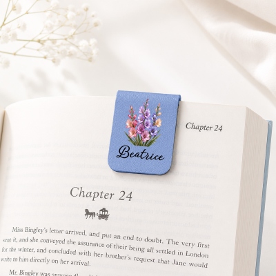 leather bookmark with name