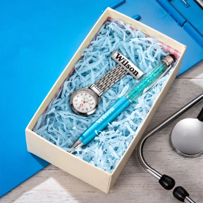 Personalized Fob Watch/Pen Thank You Gift