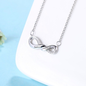 Infinity Double Name Neckace