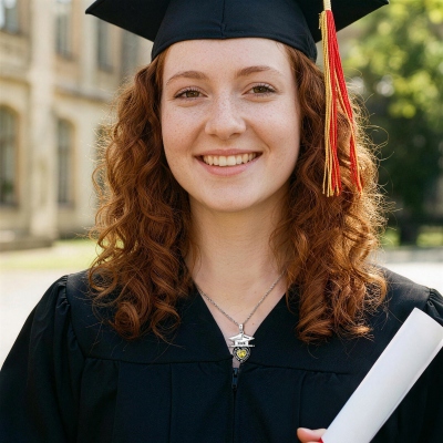 Personalisierte Halskette mit Geburtsstein und Herzmotiv in Form einer Absolventenmütze, Namensgravur, Sterlingsilber 925, Abschlussschmuck für High School und College, Jahrgang 2026, Geschenk für Absolventen