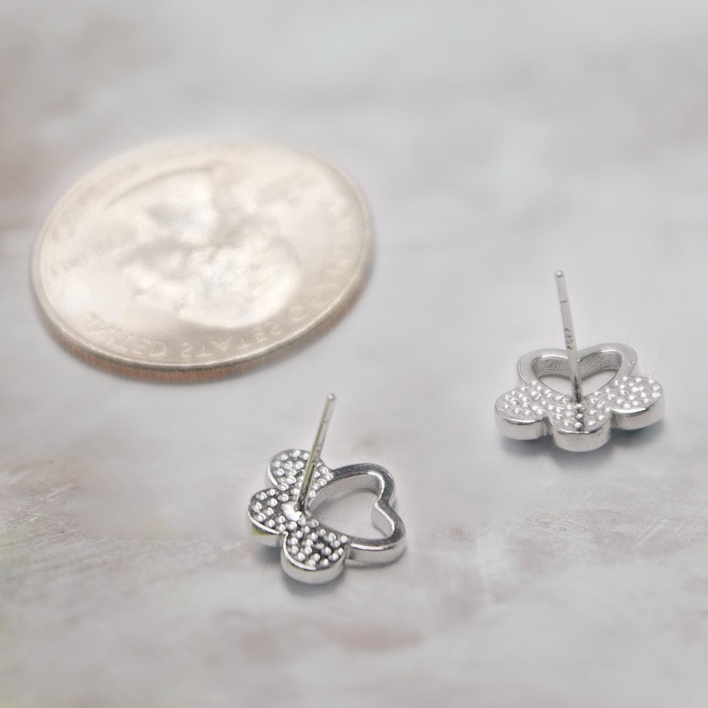 Gemstone Turquoise Paw Stud Earrings, S925 Sterling Silver Natural Crystal Earrings Studs, Puppy Dog Cat Pet Paw Print Earrings for Women Girls