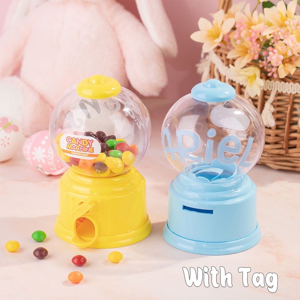 Personalized Easter Candy Dispenser, Custom Easter Candy holder, Easter Crown Shaped Candy Jar with Name, Easter Basket Gift For Kid