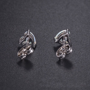 Copper Opal Heart Studs Earring