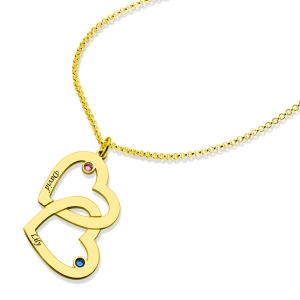 birthstone heart necklace
