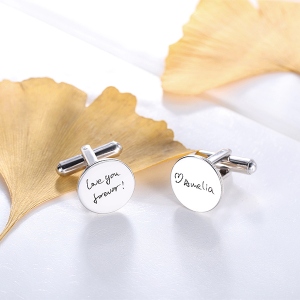 handwriting cufflinks
