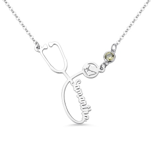 personalzied stethoscope necklace