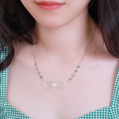 8 names Infinity necklace